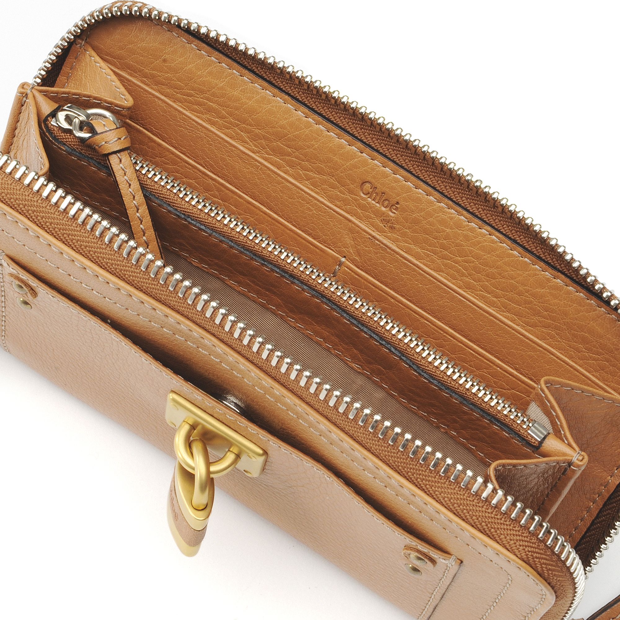 Chlo Paddington Long Zip Wallet in Brown (tan) | Lyst  