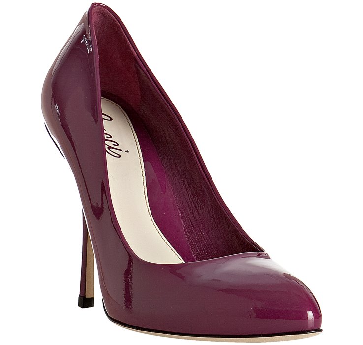 Gucci Dark Berry Patent Sofia High Heel Pumps in Purple | Lyst