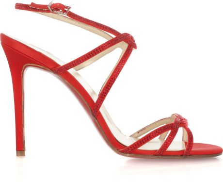 Christian Louboutin Dv Diamonds 100 Sandals in Red | Lyst