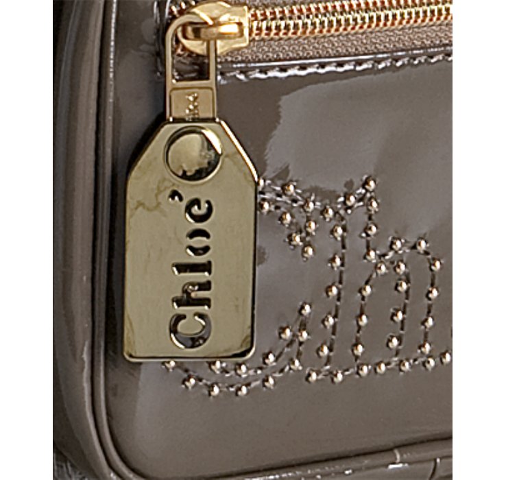 chole purses - Chlo Taupe Patent Leather Zip Pocket Crossbody Bag in Brown ...