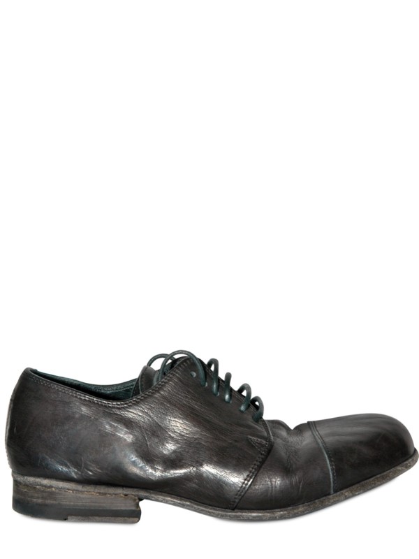 Lyst - Bb Bruno Bordese 20mm Washed Bufalo Derby Lace-up Shoes in Black