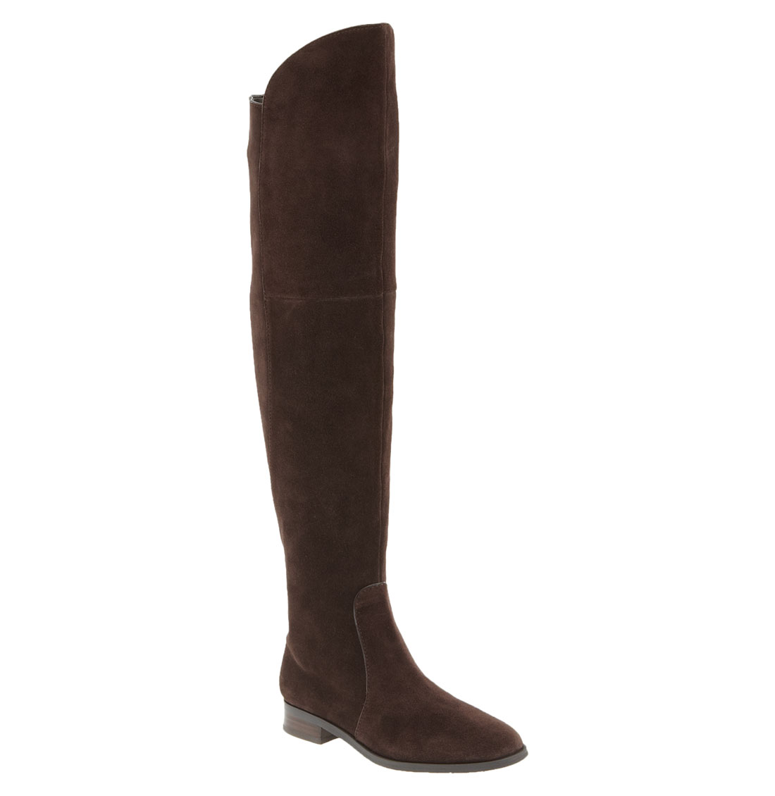 Franco Sarto Tripod Over The Knee Boot in Brown (oxford brown suede) | Lyst