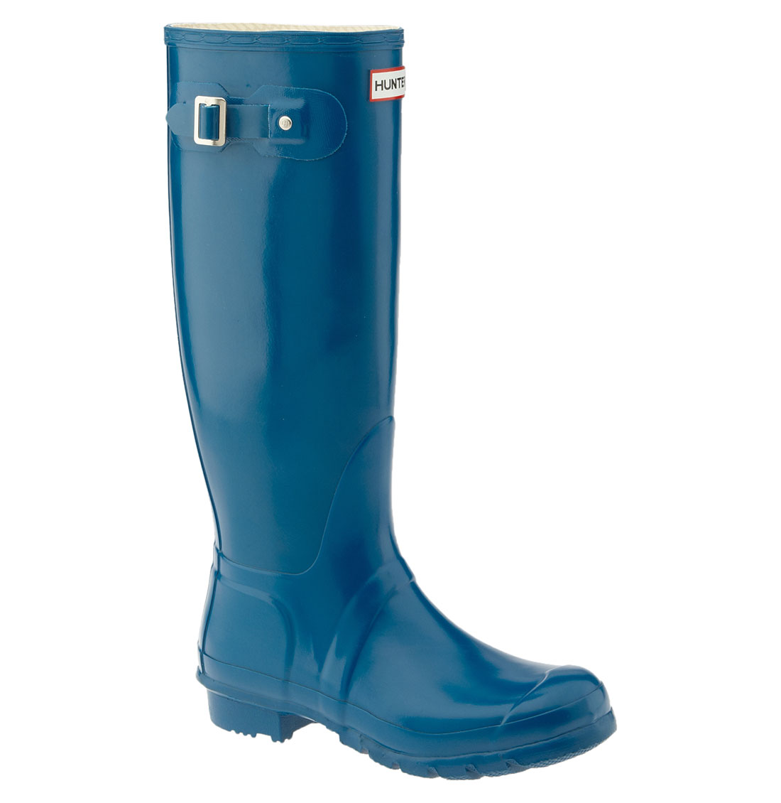 Hunter Original Tall High Gloss Rain Boot (women) in Blue (high gloss ...