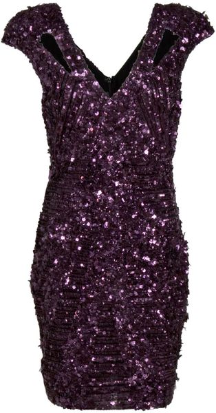 Eastland Sequin Embellished Mini Dress in Purple | Lyst