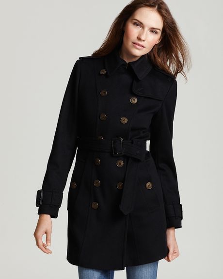 Burberry London Double-breasted Pea Coat in Blue (Navy) | Lyst