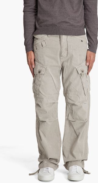 G-star Raw Rovic Loose Cargo Pants in White for Men (silver) | Lyst