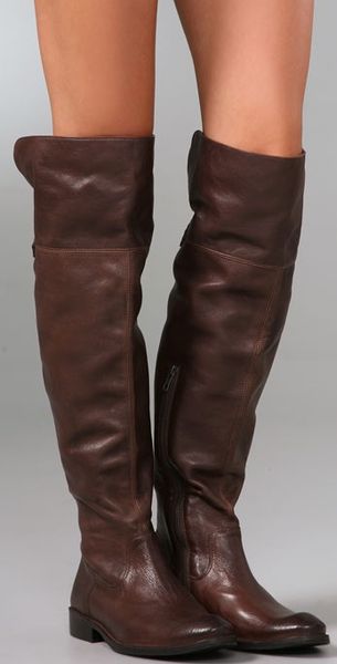 Frye Shirley Over The Knee Boot in Brown (dark brown leather) | Lyst
