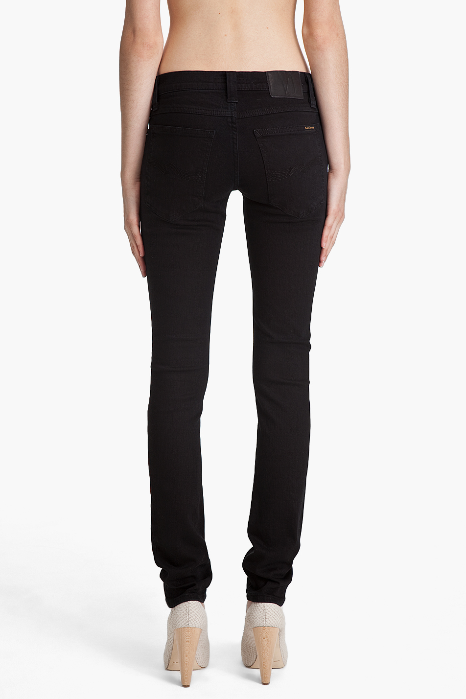 Lyst - Nudie jeans Tight Long John Black Jeans in Black