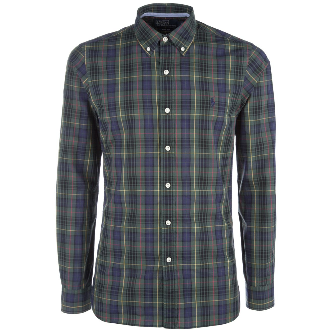 Polo Ralph Lauren Embroidered Tartan Shirt in Blue for Men Lyst