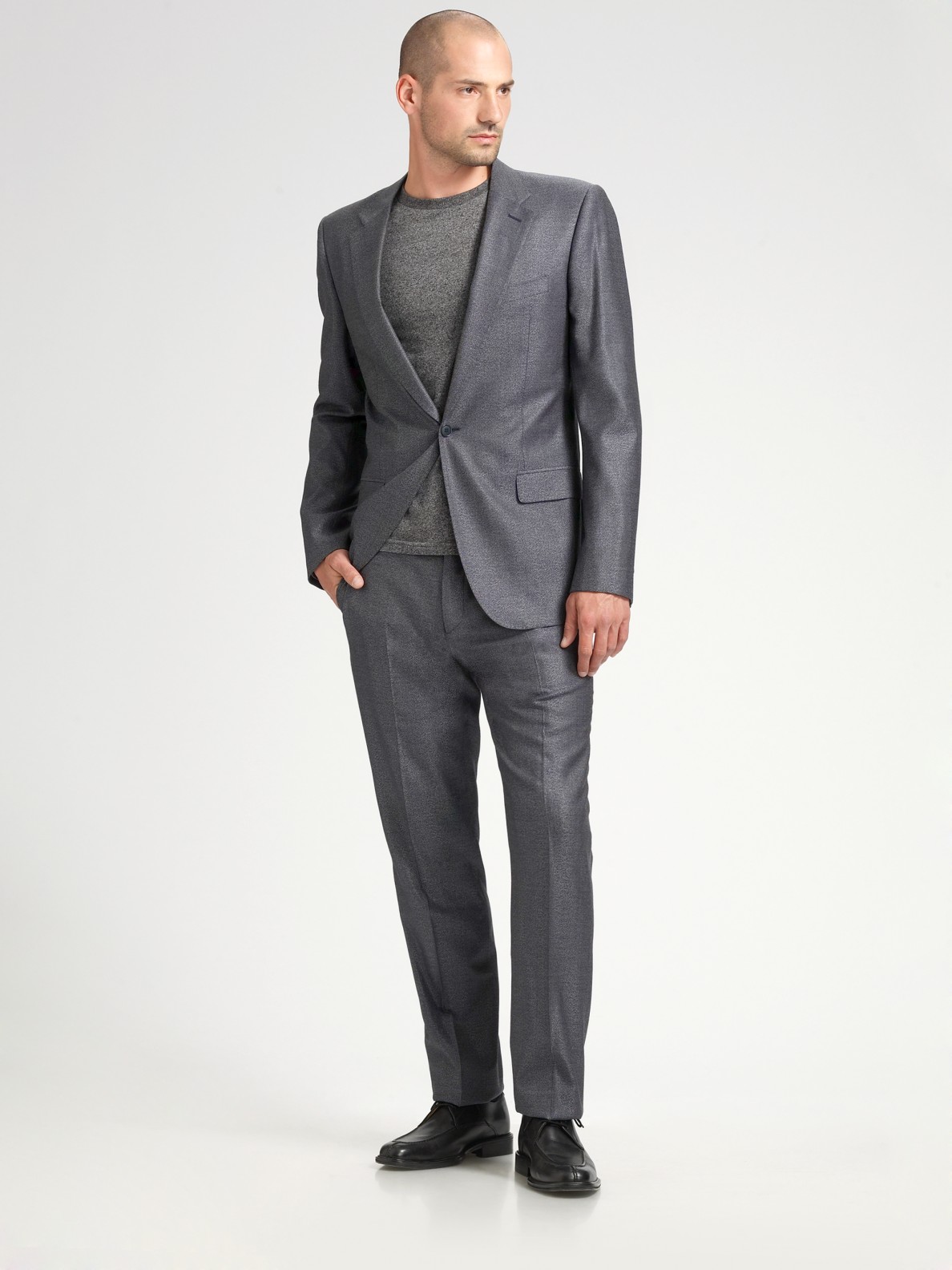 Calvin klein Hudson Marbled Suit in Gray for Men Lyst