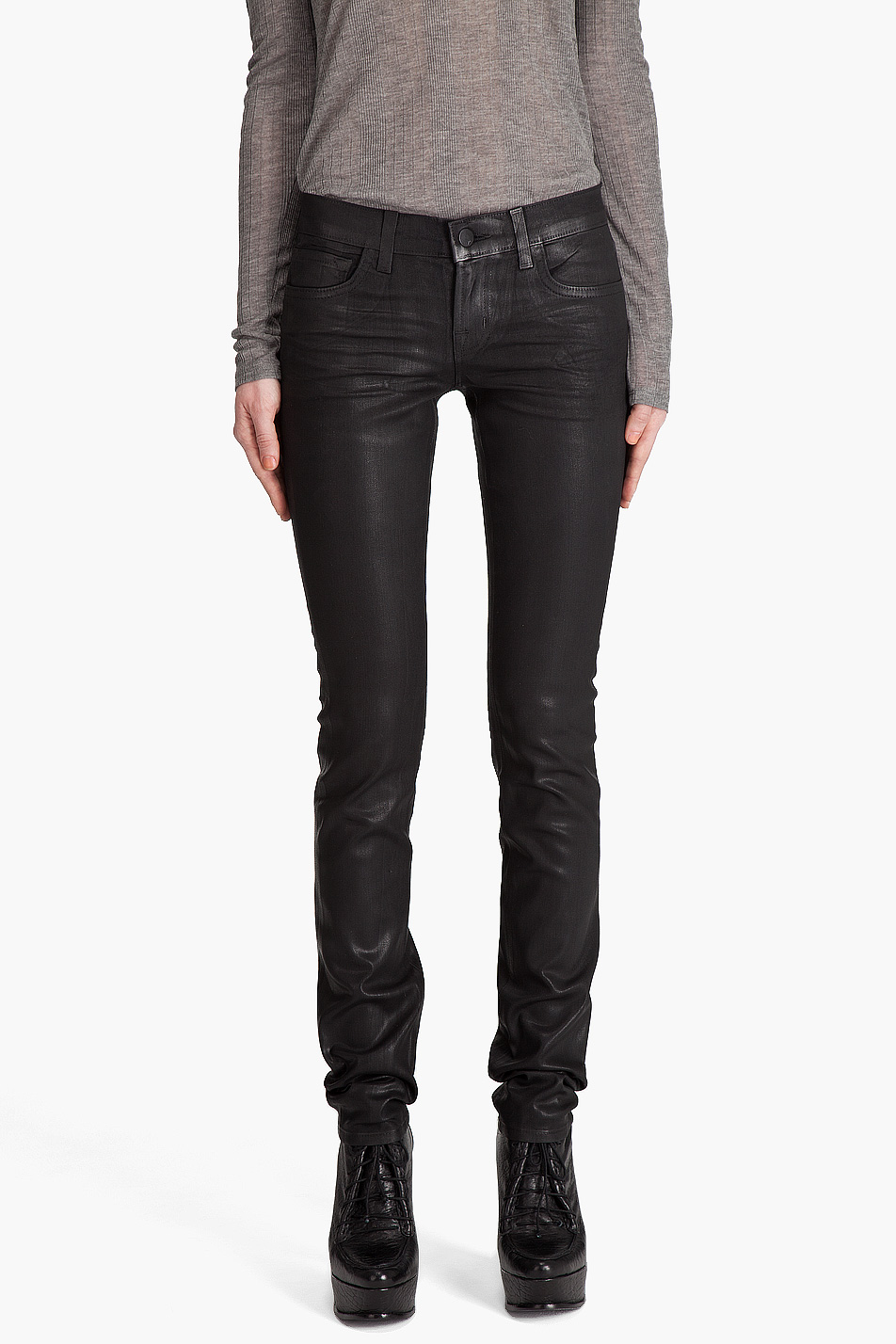 Lyst J Brand 912 Pencil Leg Venom Jeans in Black