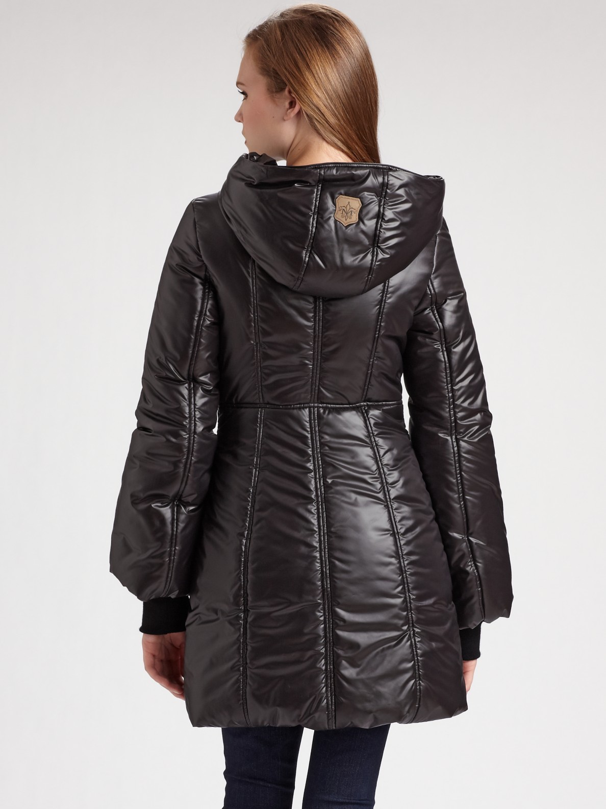 Lyst - Mackage Shiny Puffer Coat in Black