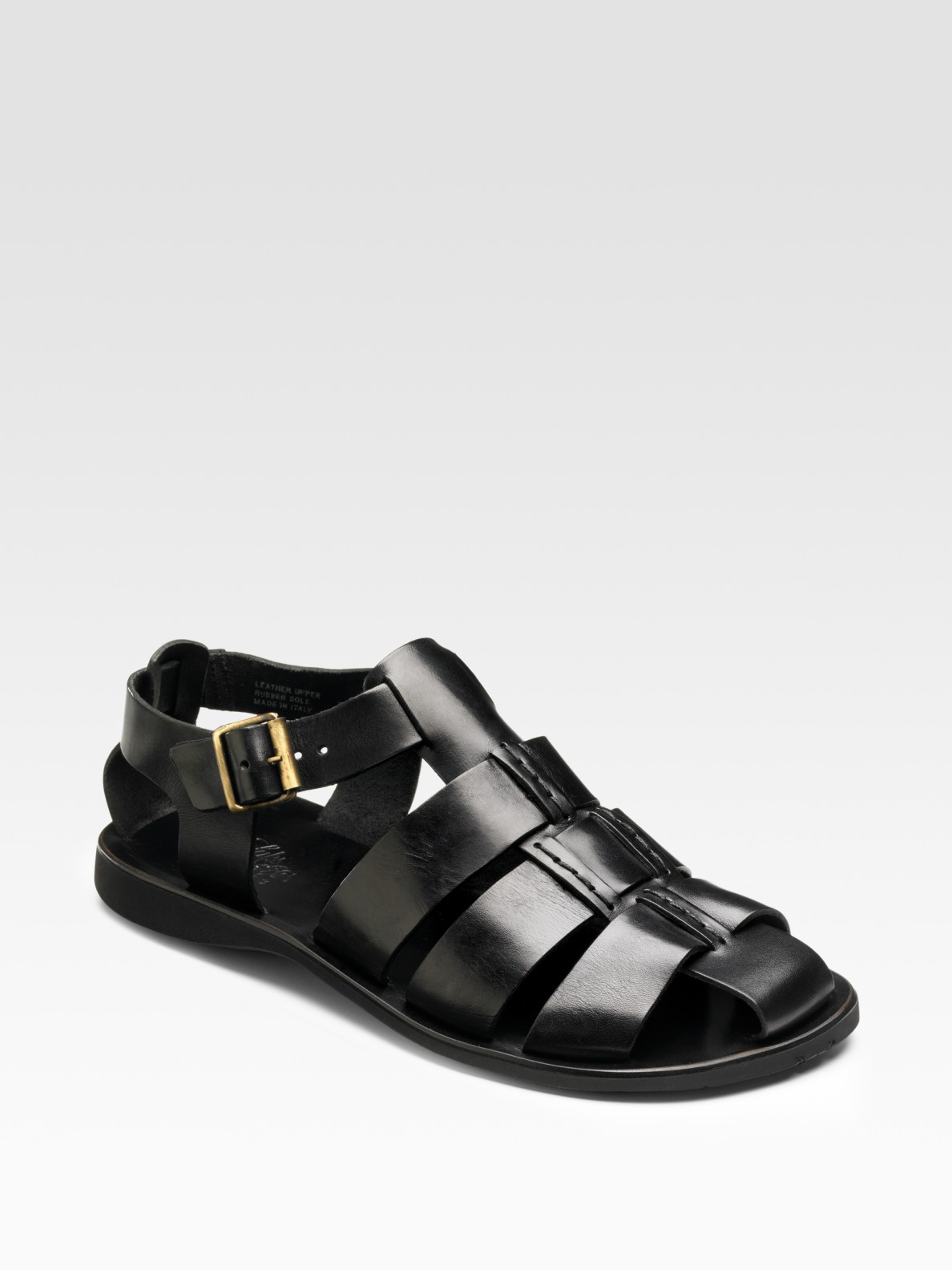 Saks Fifth Avenue Fisherman Sandals in Black for Men | Lyst
