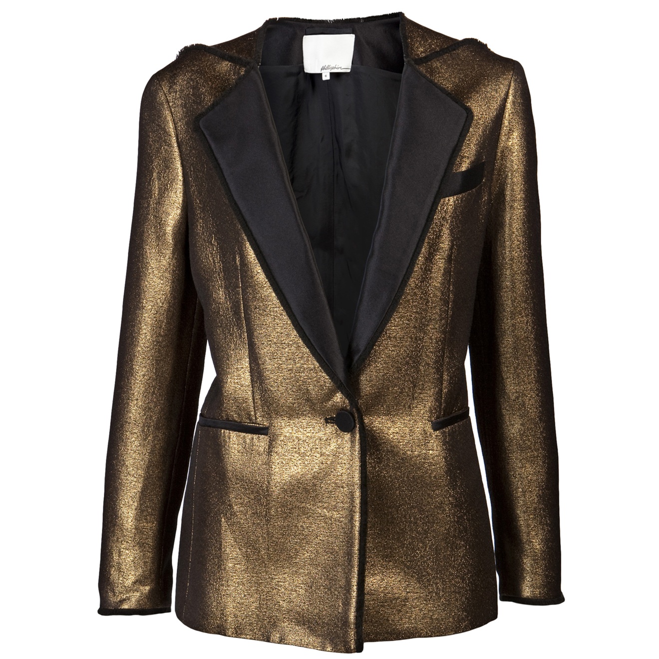 3.1 Phillip Lim Tuxedo Jacket in Gold | Lyst