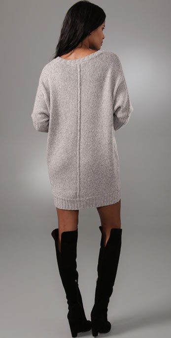 Lyst - Bcbgmaxazria Oversized Sweater Dress in Gray