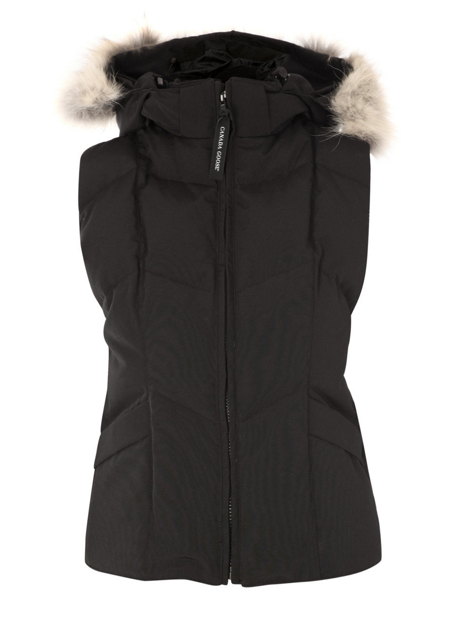 Canada goose Icicle Fur Hood Vest in Black