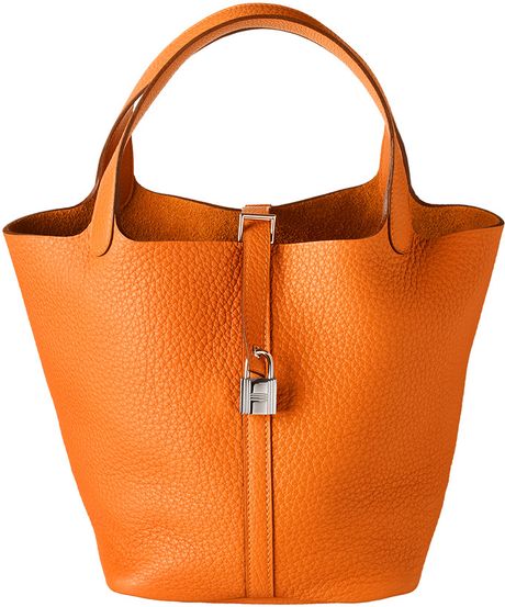 Hermès Picotin Lock Bag in Orange | Lyst