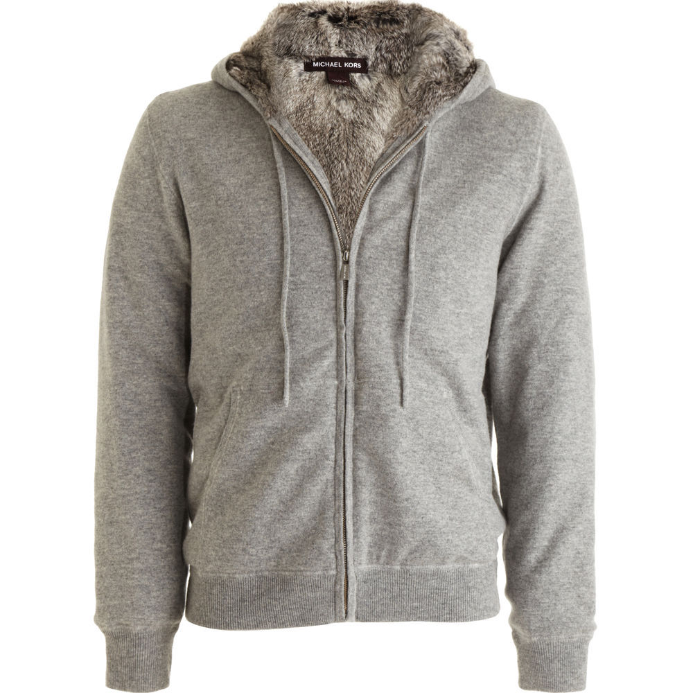 Michael kors Fur-lined Hoodie in Gray for Men | Lyst