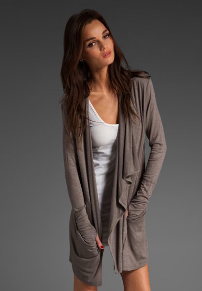 Dolan Cardigan with Thumb Holes in Beige | Lyst