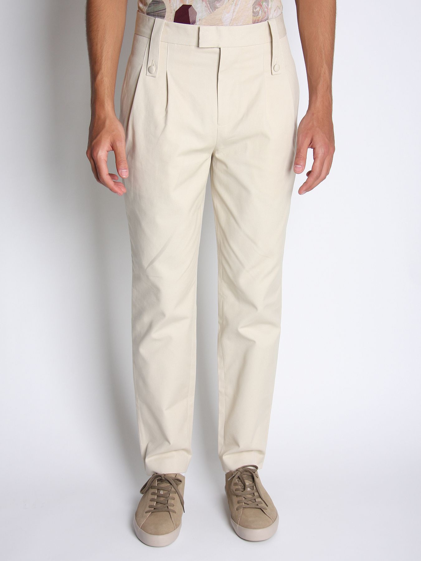 Forgotten future Pleated Formal Trousers in Beige for Men (cream) | Lyst
