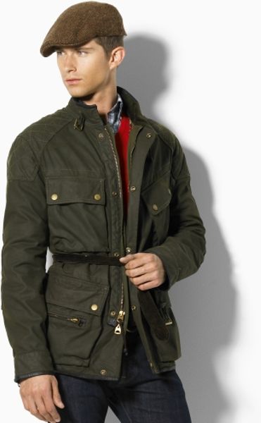 Polo Ralph Lauren Silverstone Oilcloth Jacket in Green for Men (olive ...