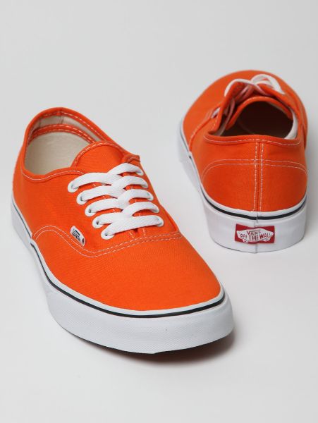 Vans Authentic Primary Trainers in Orange for Men | Lyst