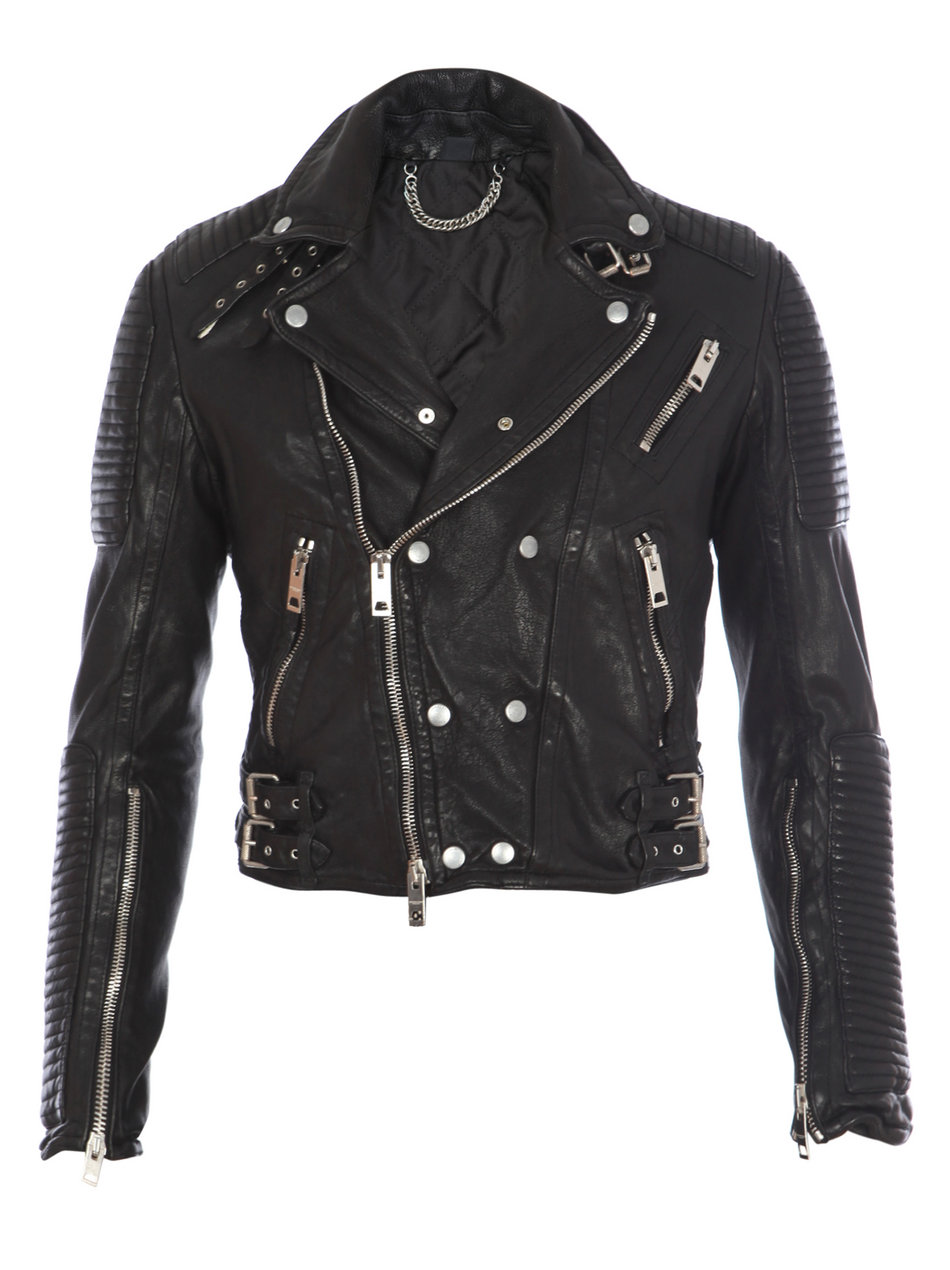 Burberry Prorsum Studded Leather Jacket in Black for Men | Lyst