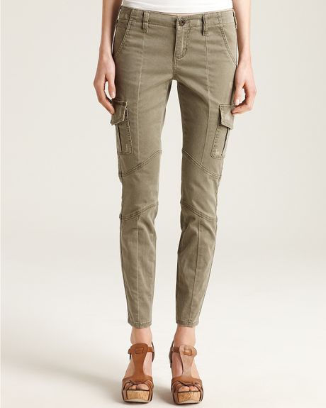 Guess Trista Skinny Cargo Pants in Green (Military Camo) | Lyst