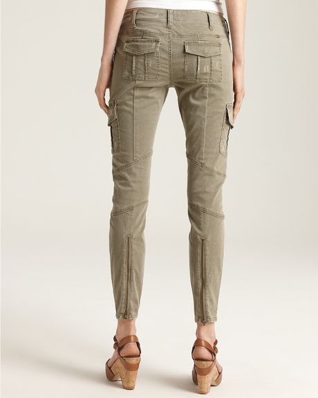 Guess Trista Skinny Cargo Pants in Green (Military Camo) | Lyst