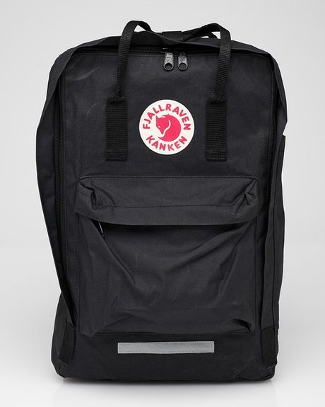 Fjallraven Kanken 17 Laptop Bag in Black (yellow) | Lyst