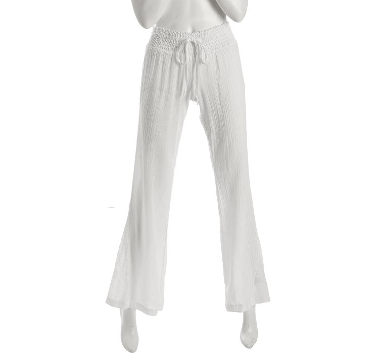 Lyst Splendid White Crinkled Cotton Gauze Pants in White