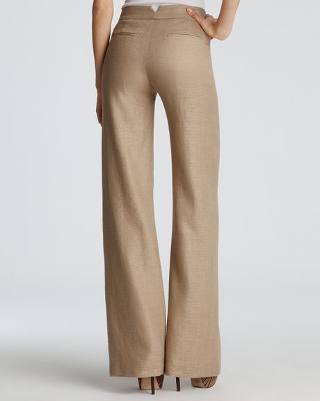 Adam Burlap Linen Wide Leg Pants in Beige (Burlap) | Lyst