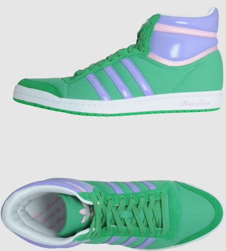 Adidas High-top Sneaker in Green | Lyst