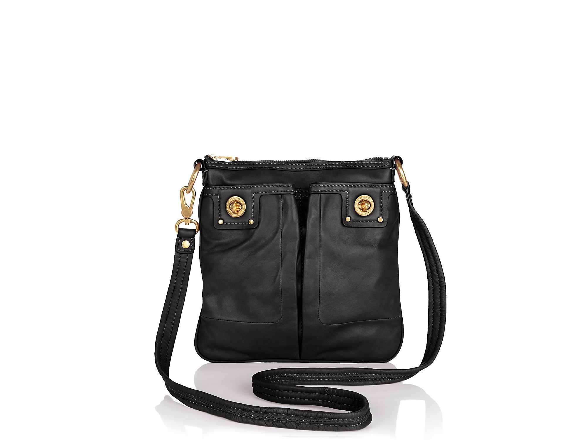 Marc By Marc Jacobs Totally Turnlock Sia Crossbody Bag in Black | Lyst