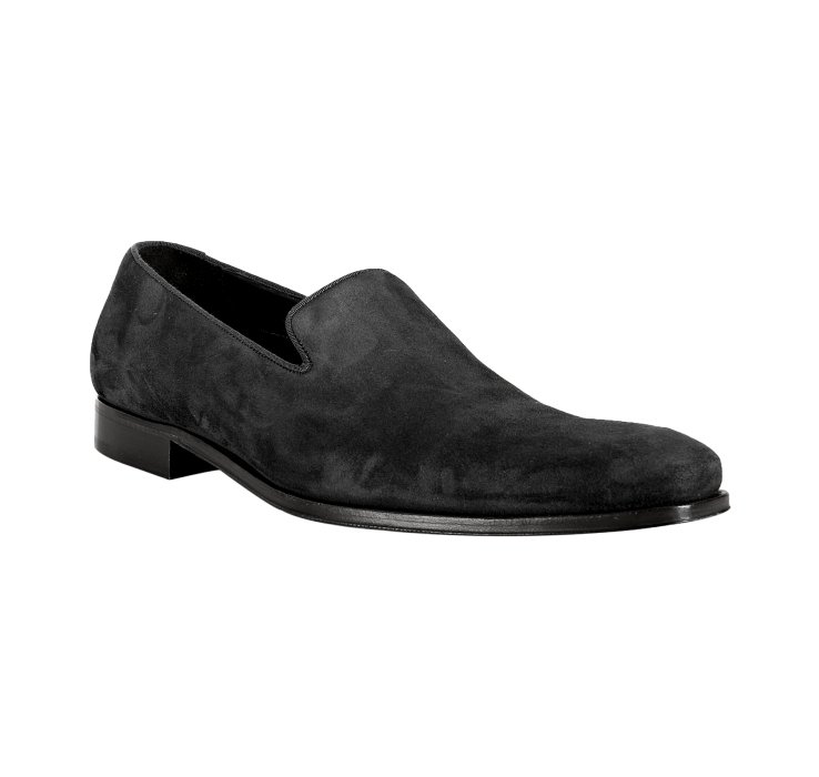 Mezlan Black Suede Lofton Loafers in Black for Men | Lyst