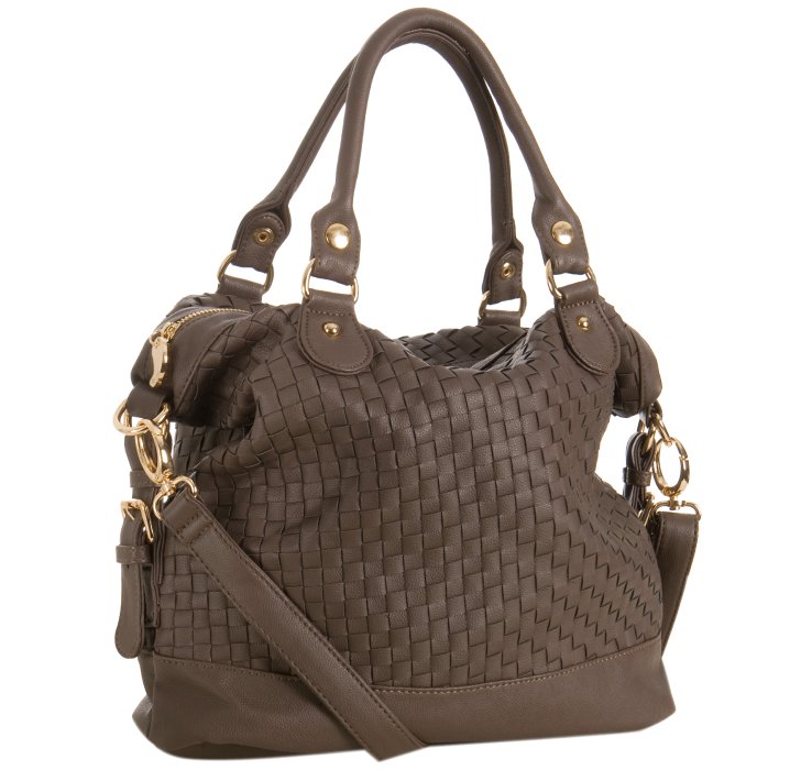Deux Lux Coco Basketwoven Decker Satchel In Brown Lyst Gallery