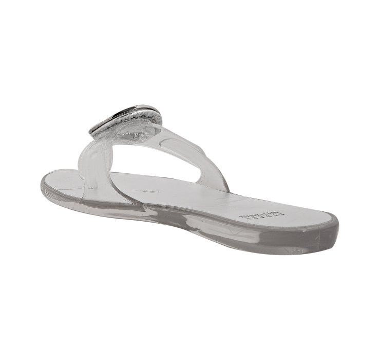stuart weitzman clear jelly flats