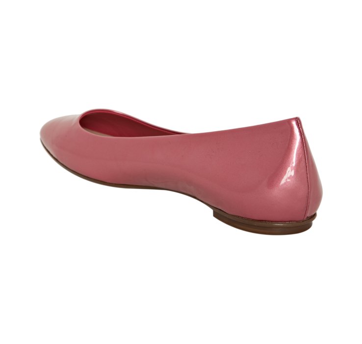 Lyst - Saint Laurent Pink Patent Love Ballerina Flats in Pink