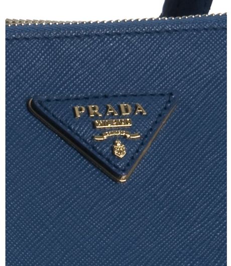 Prada Cobalt Saffiano Leather Tote Bag in Blue (cobalt) | Lyst