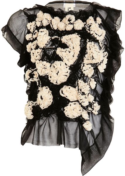 Tao Comme Des Garçons Flower Front Dress in Black | Lyst