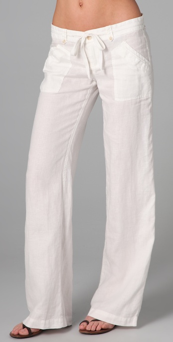 Lyst - Joie Rome Linen Cargo Pants in White