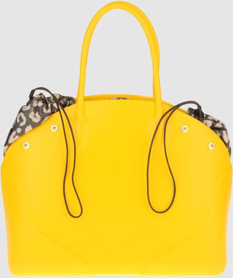 Furla Large Fabric Bag in Yellow | Lyst