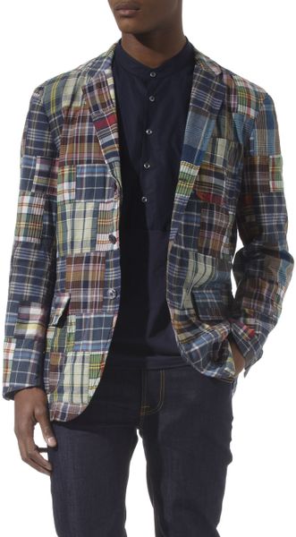 Ralph Lauren Patchwork Madras Sport Coat in Purple for Men (indigo) | Lyst