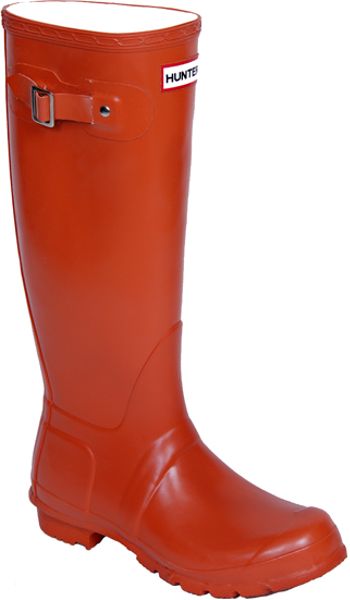 Hunter Wellington - Orange Rubber Rain Boot in Orange | Lyst