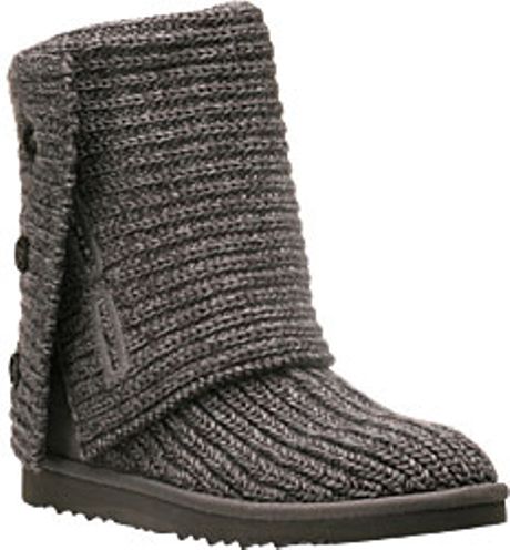 Ugg Classic Cardy - Grey Crochet Boot in Gray (grey) | Lyst