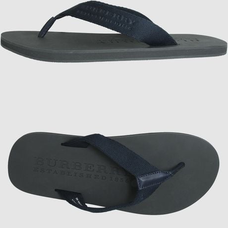 Burberry Flip Flops in Blue for Men | Lyst