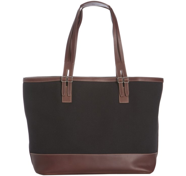 celine tote bag in lambskin and canvas