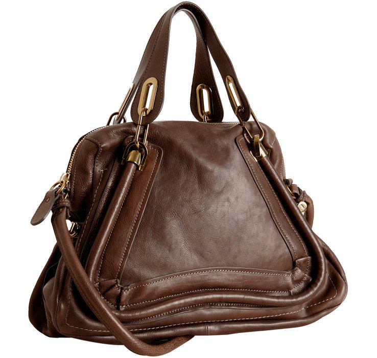 Chloé Chocolate Leather Paraty Top Handle Bag in Brown (chocolate) | Lyst