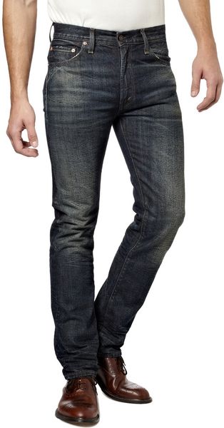 Levi's Vintage Clothing 505 Dark Wash Worn Jeans in Blue for Men | Lyst