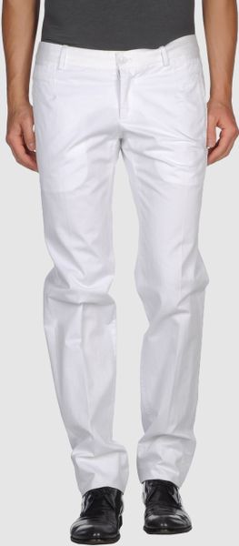 D&g Dress Pants in White for Men | Lyst